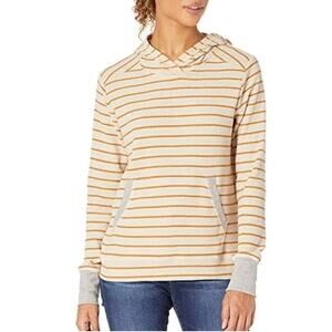 toad&co Women's Foothill Hoodie Almond Framer Stripe size Medium